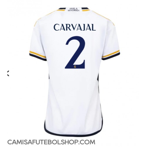 Camisa de time de futebol Real Madrid Daniel Carvajal #2 Replicas 1º Equipamento Feminina 2023-24 Manga Curta